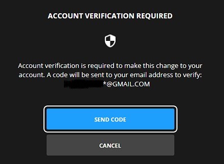 COD verification code linking accounts