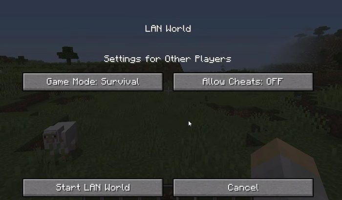 Minecraft enable flying Start LAN World