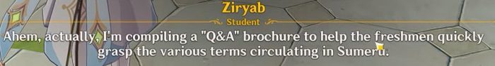 Ziryab Question/Answer Motive