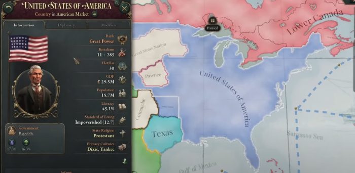 America in Map Victoria 3