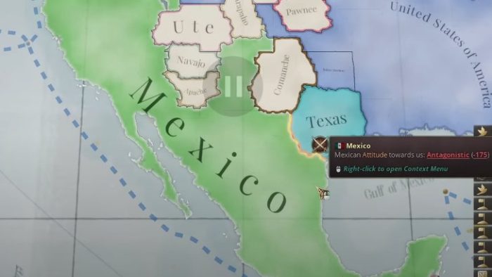 Mexico in the map Victoria 3