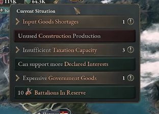 Economic prompts in-game Victoria 3