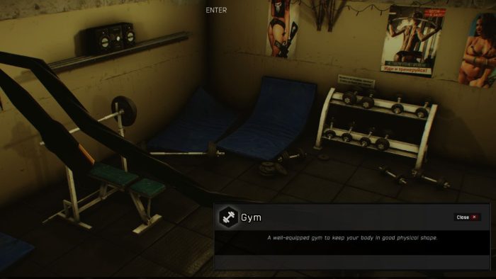 Fully-upgraded gym in Escape from Tarkov.