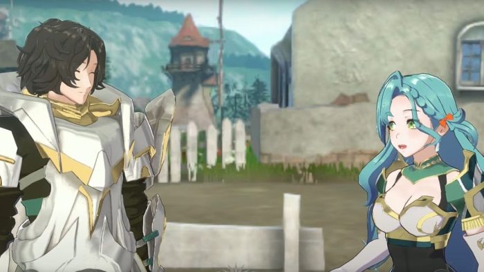 Louis and Chloe in Fire Emblem Engage.