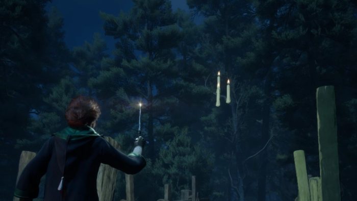 Follow the candles with Lumos to complete Ghosts of our Love in Hogwarts Legacy.