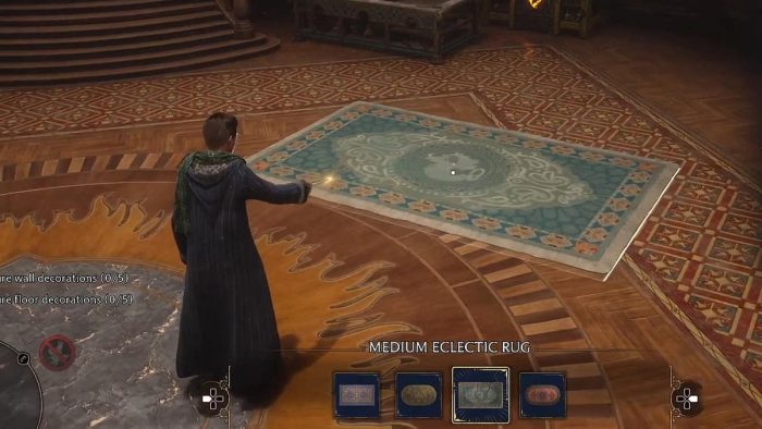 How to place medium electric rug in Hogwarts Legacy.