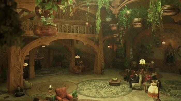 Hufflepuff common room in Hogwarts Legacy.