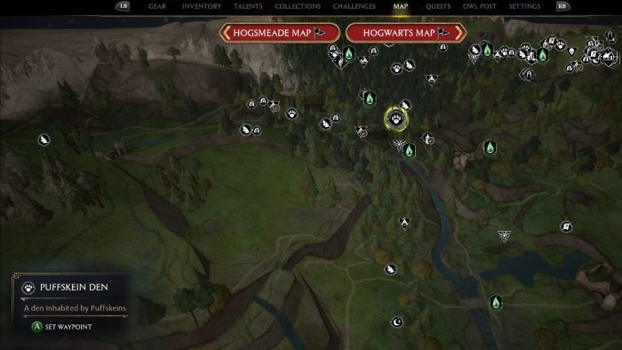 Puffskein Den location in Hogwarts Legacy.