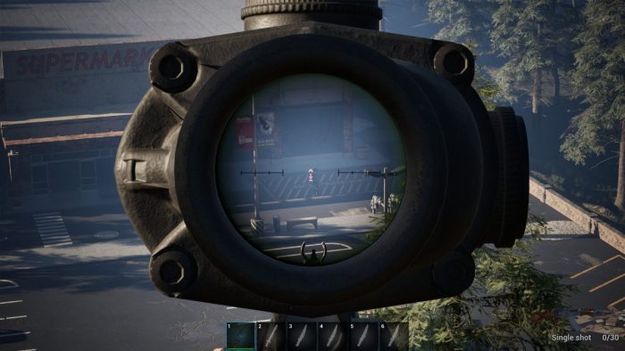 Acog scope weapon attachment in No One Survived.
