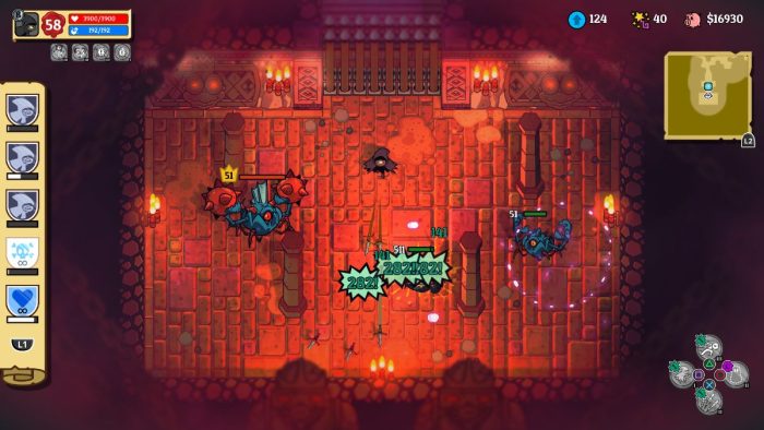 Rogue fighting enemies in a dungeon in Nobody Saves the World.