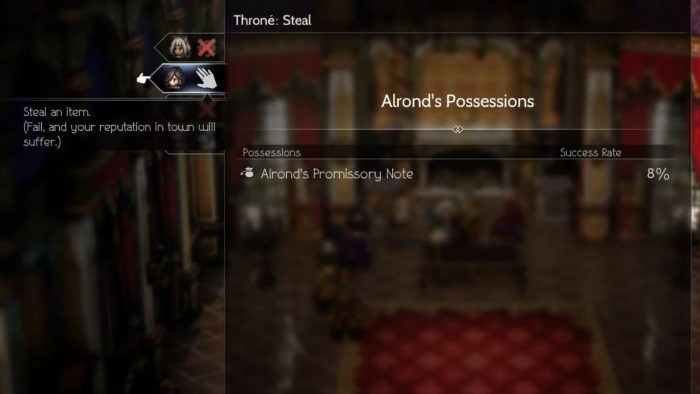 How to steal Alrond's Promissory Note in Octopath Traveler 2.