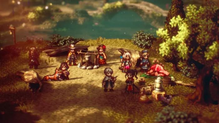 Equip support skills that help you level up faster in Octopath Traveler 2.