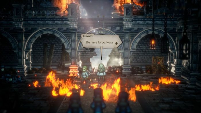 Osvald escapes from prison in Octopath Traveler 2.