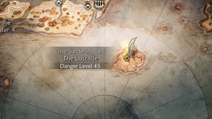 The Lost Isle map location in Octopath Traveler 2.