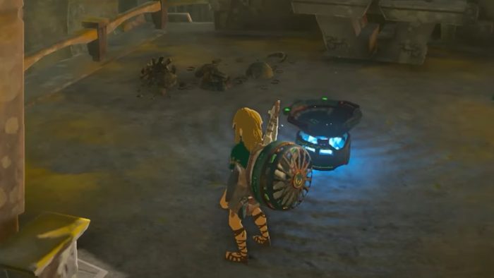 Place the Portable Pot Device on the ground and use it to cook anything once in Zelda Tears of the Kingdom.