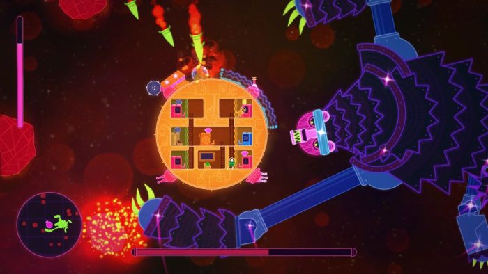 Lovers in a Dangerous Spacetime is one of the best 4-player games on Nintendo Switch.