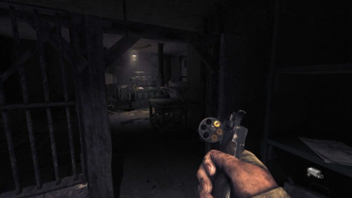 Hold "R" and press "LMB" to reload your gun in Amnesia The Bunker.