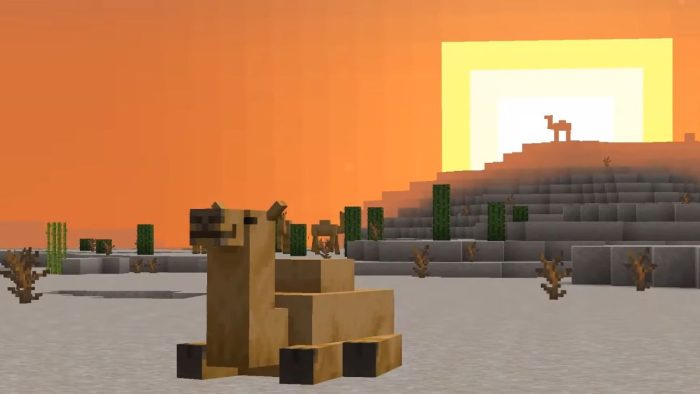 Camels can be mounted and are an extremely useful mode of transportation in Minecraft.