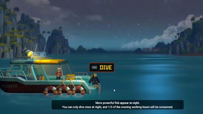 How to dive at night in Dave the Diver.