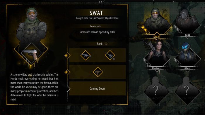 Character Tier List in Yet Another Zombie Survivors - SWAT.