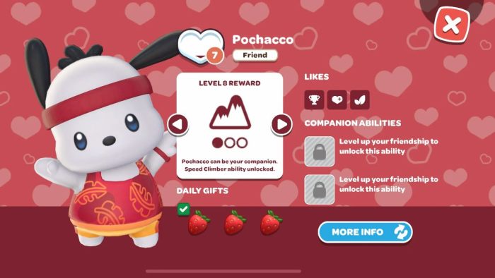 Hello-Kitty-Island-Adventure-How-to-Increase-Stamina-have-pochacco-help-you