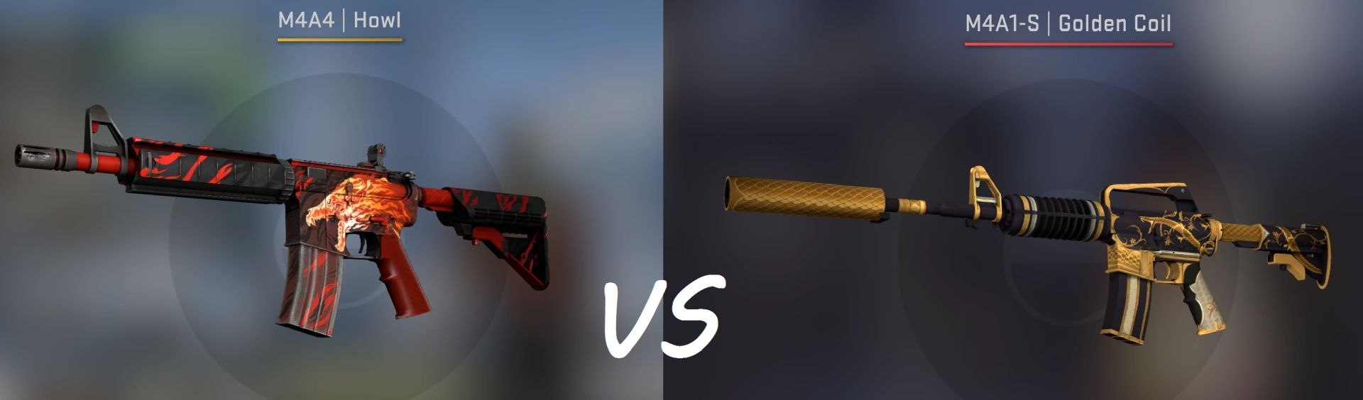 M4A4 vs M4A1-S in CS-GO