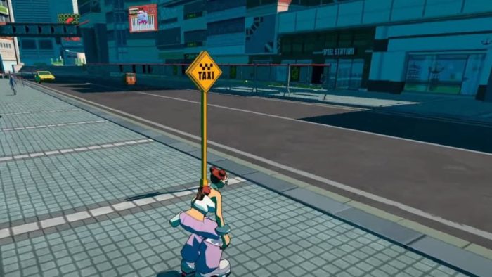 All Taxi Locations in Bomb Rush Cyberfunk - Millennium Square Taxi location.