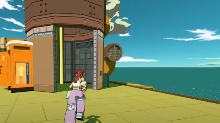 All Taxi Locations in Bomb Rush Cyberfunk - Pyramid Island Taxi location.