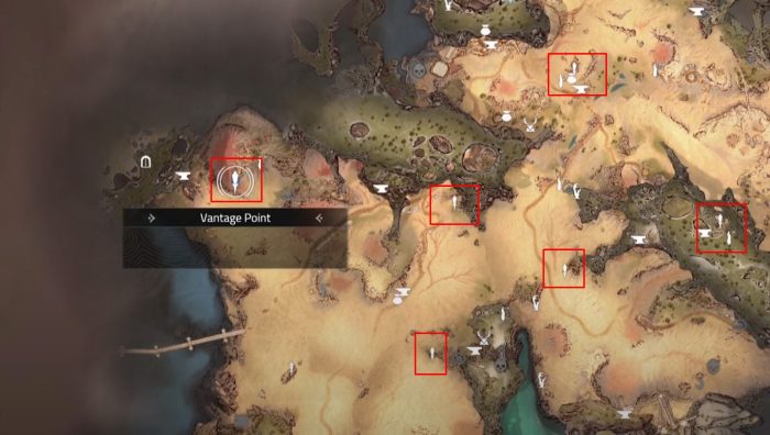 All Vantage Points in Atlas Fallen - All Monsalar The Wildlands Vantage Points.