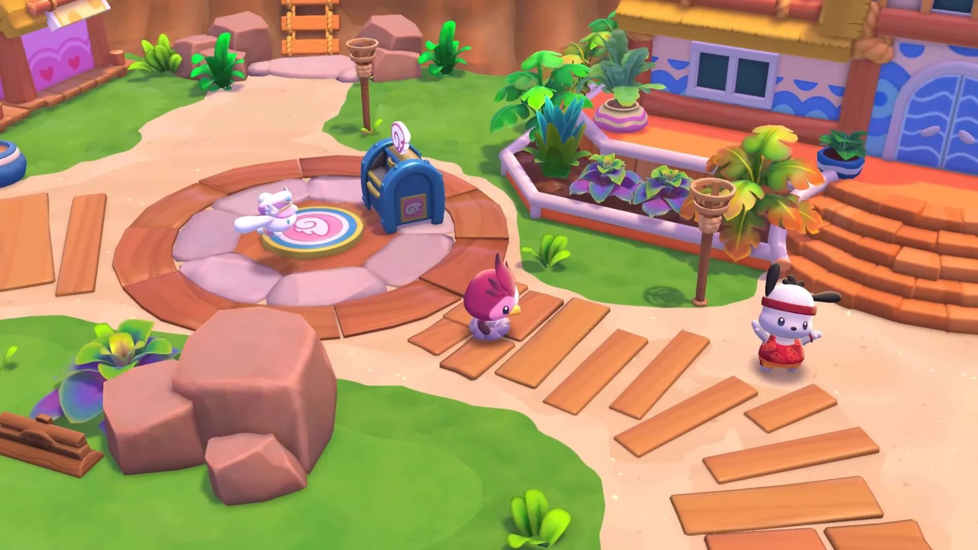 How to repair visitor cabins in Hello Kitty Island Adventure.