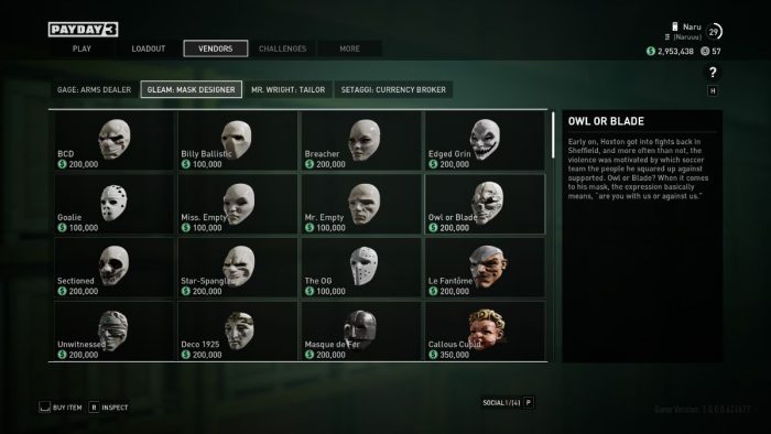 How to unlock all masks in Payday 3 - how to customize masks.