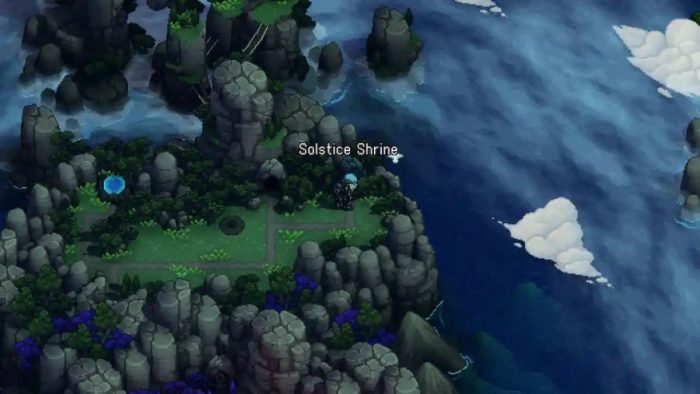 All Solstice Shrine locations in Sea of Stars - Evermist Island shrine.