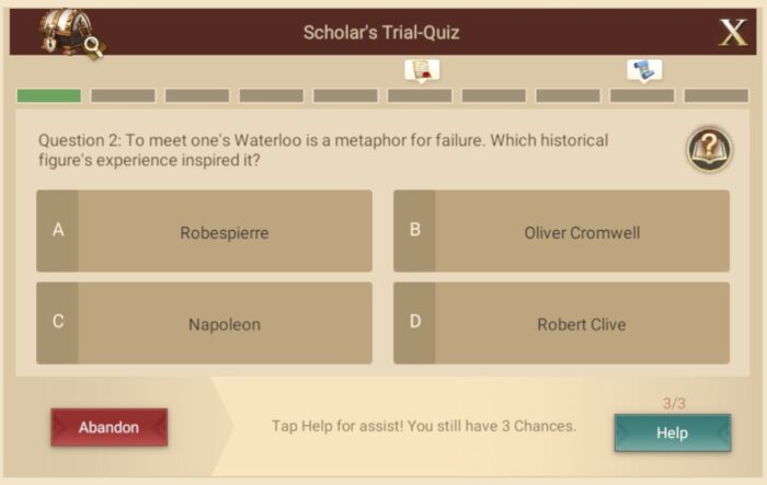 Scholars Trial Quiz Question 2