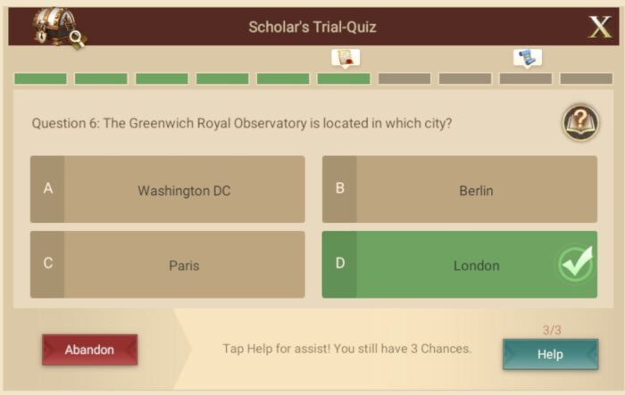 Scholars Trial Quiz Question 6