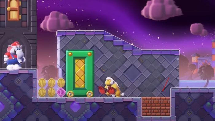 All Secret Exits in Supe Mario Bros. World - Secrets of Shova Mansion secret exit location.