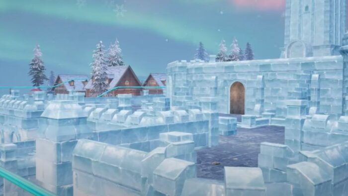 PUBG Mobile Winter Event guide - snowy village and Lucky Ice Tower.