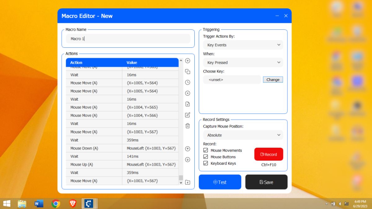 TG Macro Software