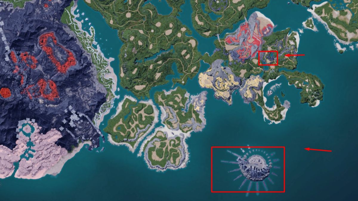 Palworld Grizzbolt location - where to find it - image source: Map Genie.