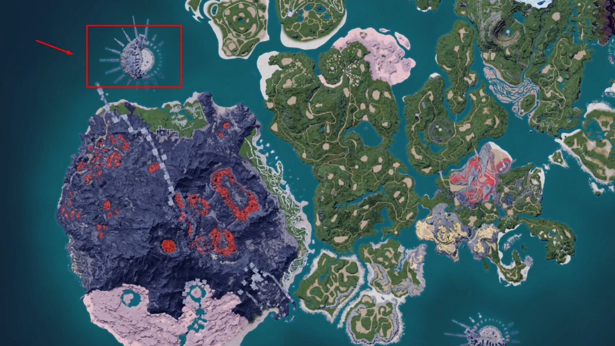 Palworld Warsect location - where to find it - image source: Map Genie.