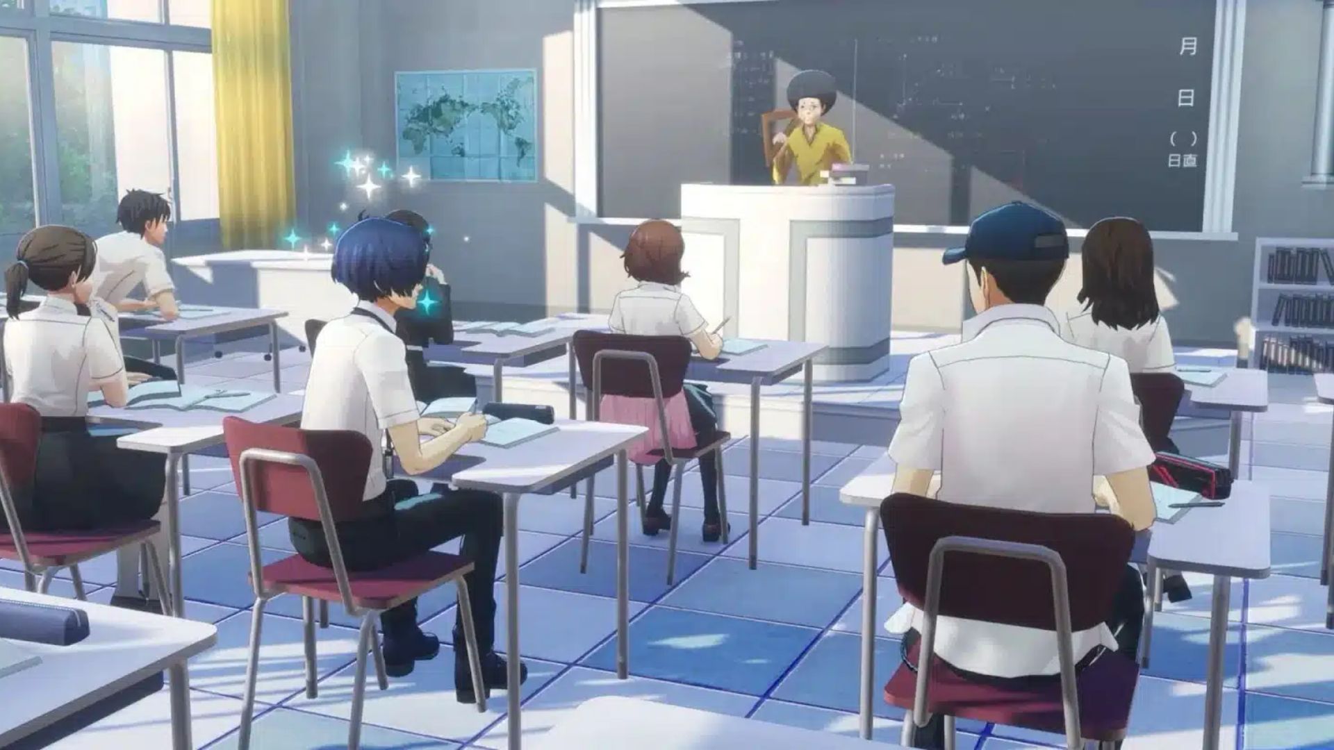 Classroom questions and answers in Persona 3 Reload.