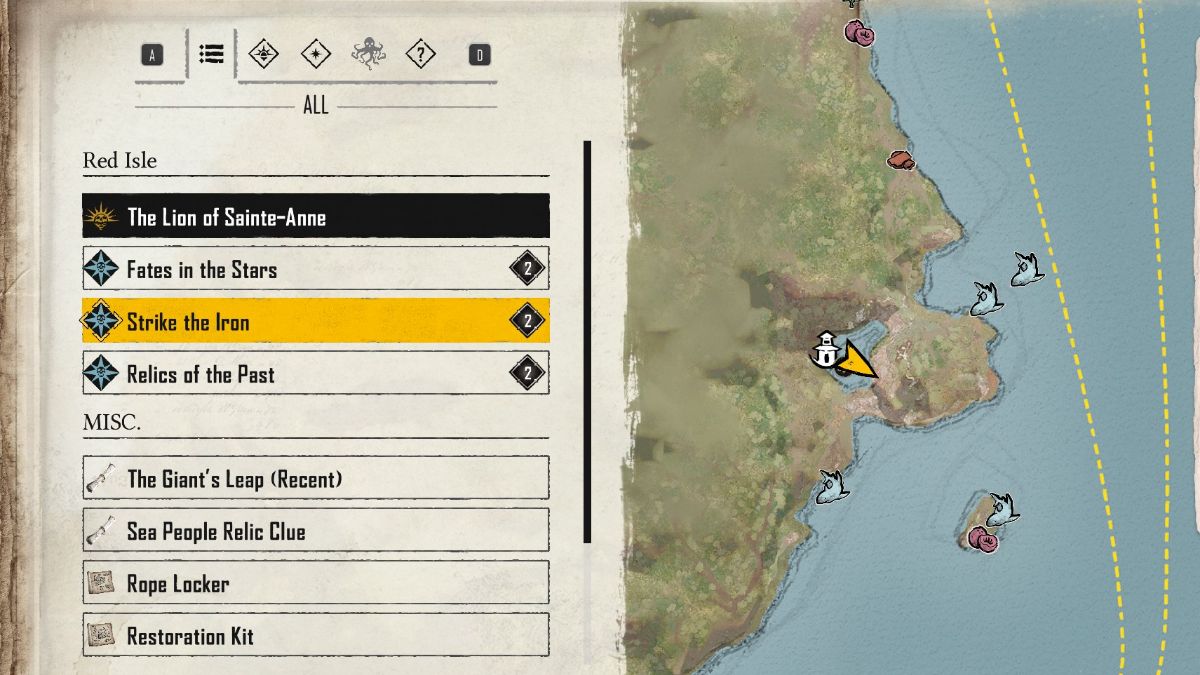 How to view and track quests in Skull and Bones.