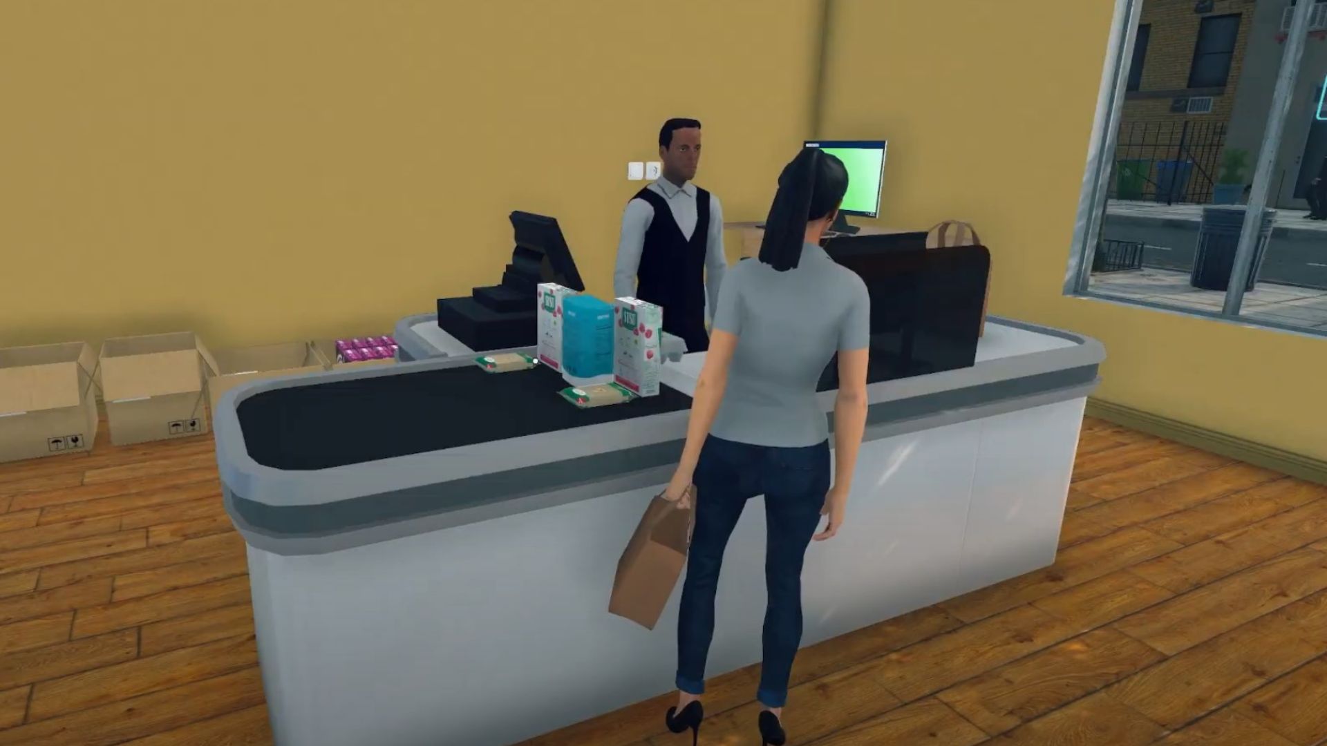 Employee guide in Supermarket Simulator - how to hire more workers.