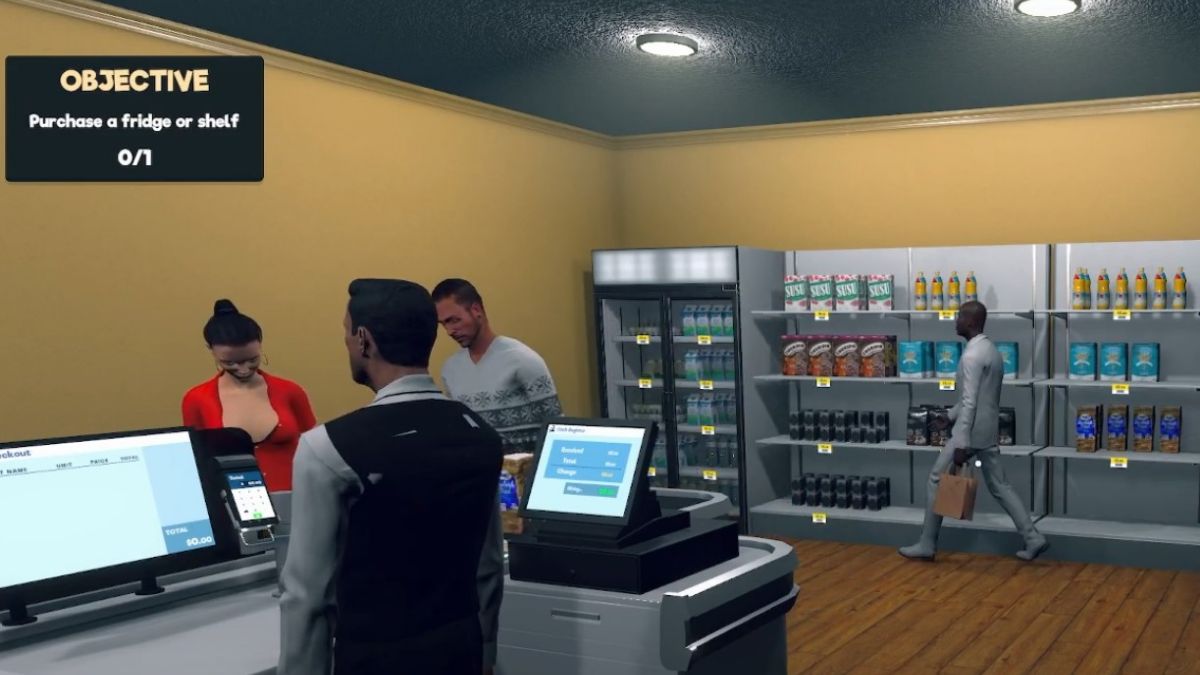 Employee guide in Supermarket Simulator - how to hire more workers.