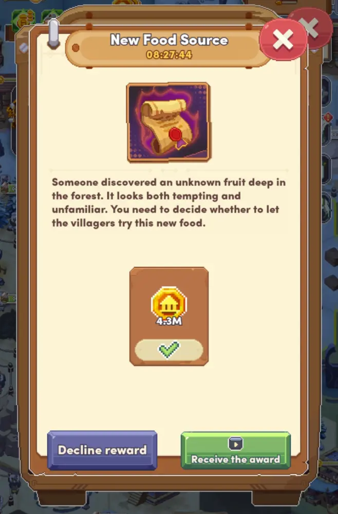 Reward example from Random Events