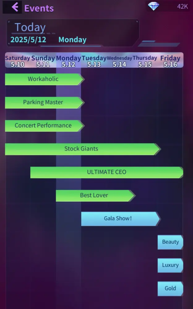 Apex Girl Events Calendar