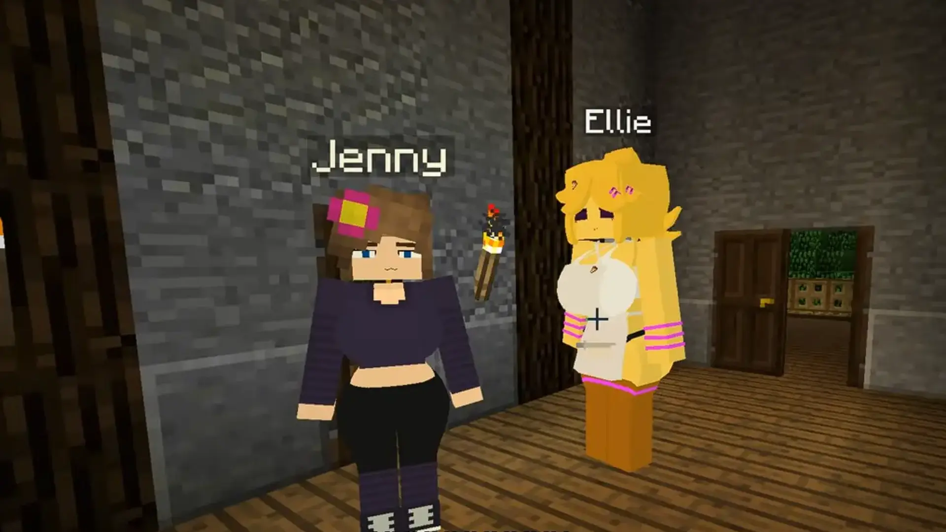 Ellie an Jenny in Minecraft Mod