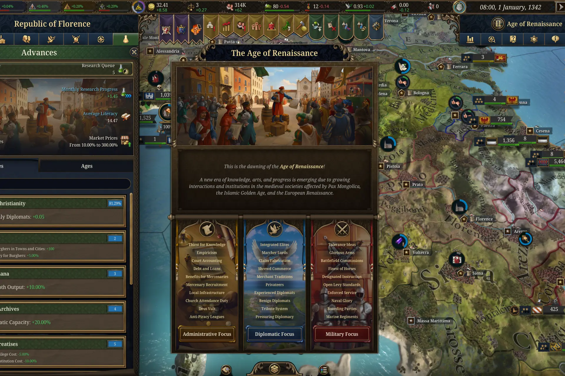 Europa Universalis V Guide to Ages