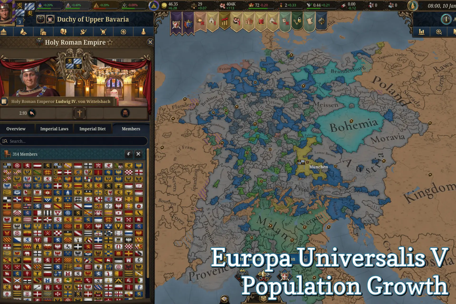 Population Growth in EU5