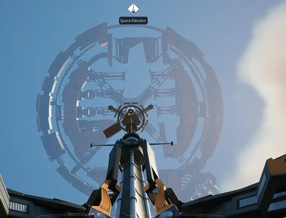 built space elevator in Satisfactory