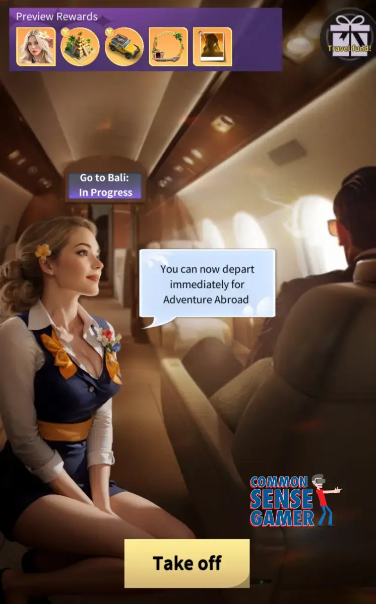 Adventure Abroad Bali starting screen